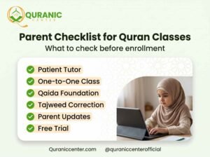 Parent checklist for choosing online Quran classes for kids. online quran classes for kids